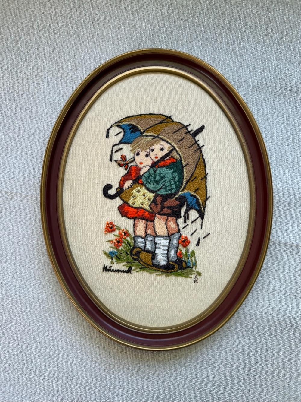 Vintage 1970s Hummel Embroidery – Umbrella